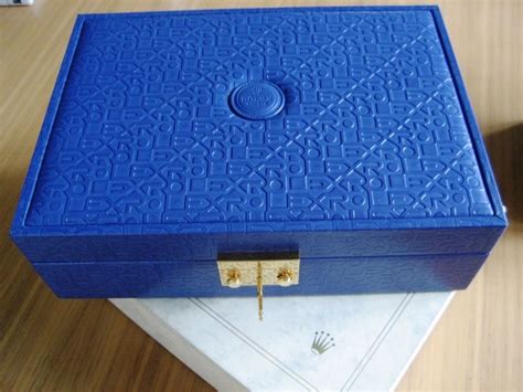 empty blue rolex jewelry box|Rolex watch box set.